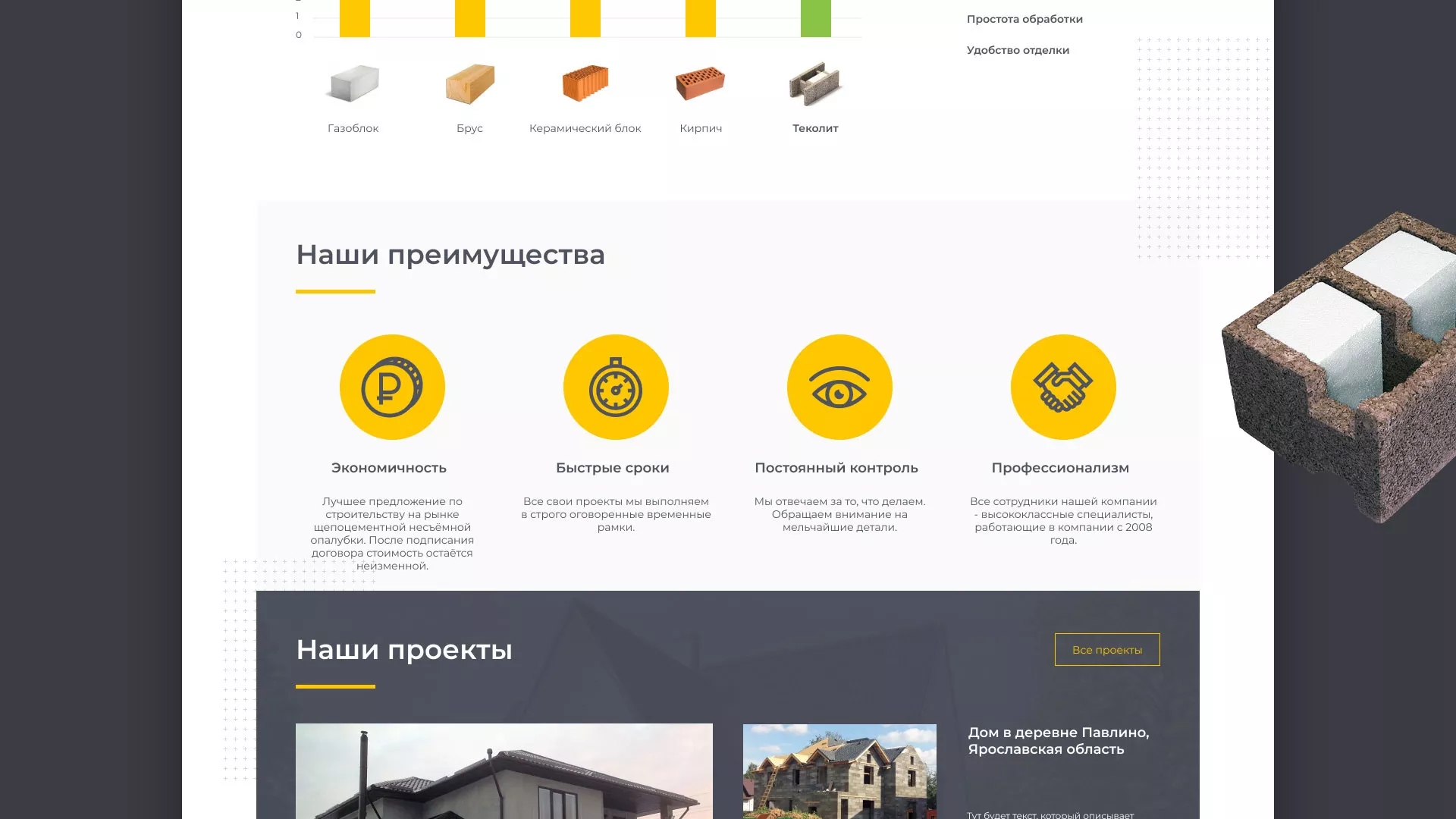 Создание сайта для строительной компании «ЭКОДОМ» в Енисейске