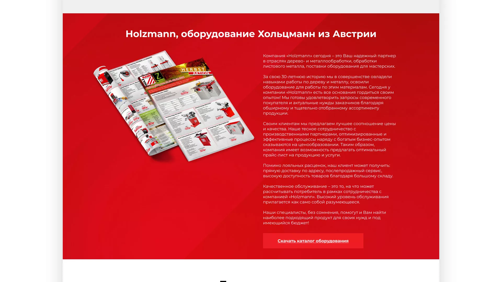 Создание сайта компании «HOLZMANN Maschinen GmbH» в Енисейске