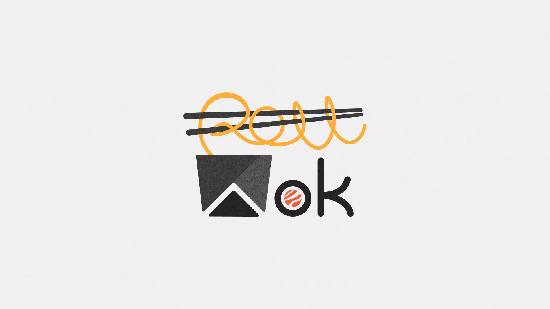 Разработка логотипа суши-бара «Roll Wok Club» в Енисейске