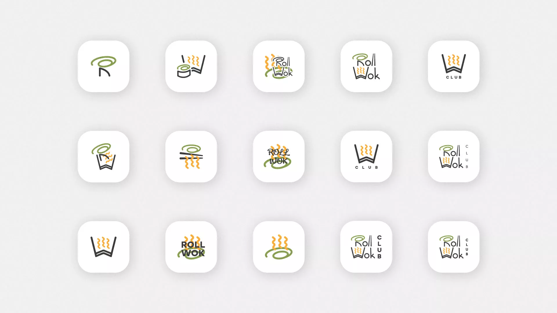 Разработка иконки приложения суши-бара «Roll Wok Club» в Енисейске
